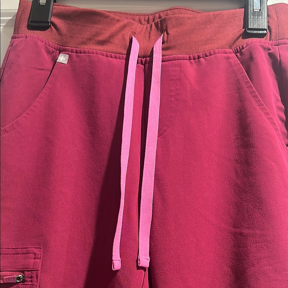 women's Dark Magenta Zamora- Petite Jogger Scrub Pants -XS Petite / Dark Magenta